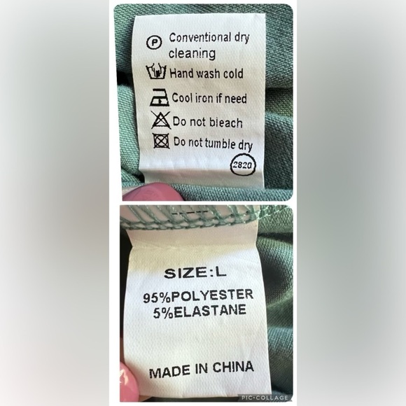 Adorable green boho dress size large - Picture 4 of 11